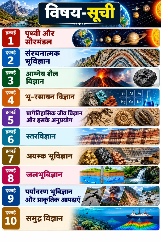 Geology Textbook Hindi Contents Poster.webp