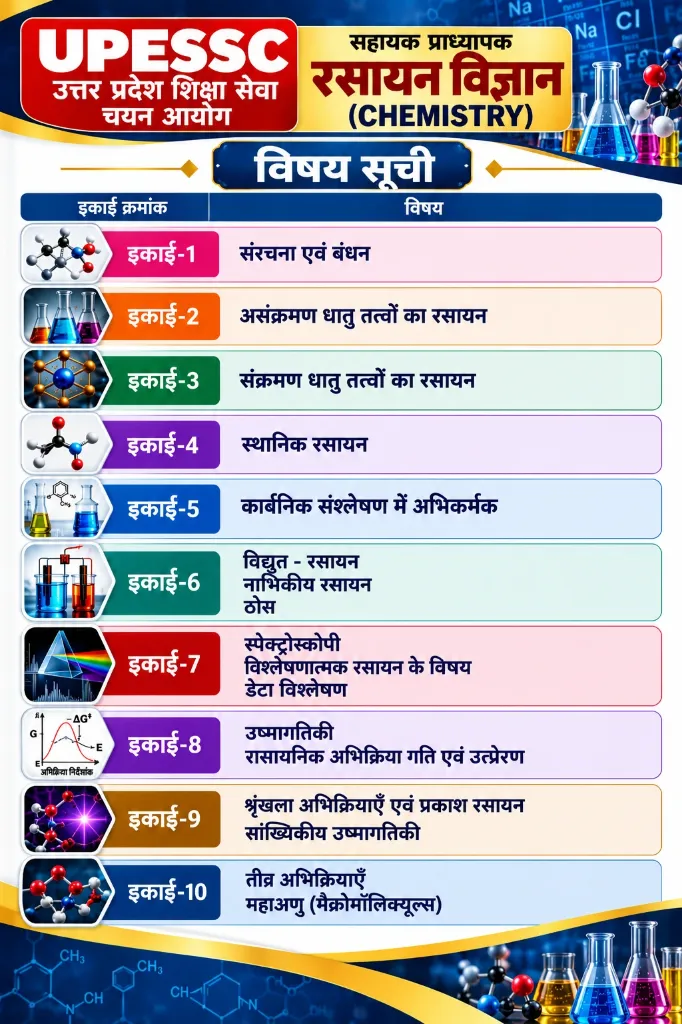 UPESSC रसायन विज्ञान विषय सूची.webp