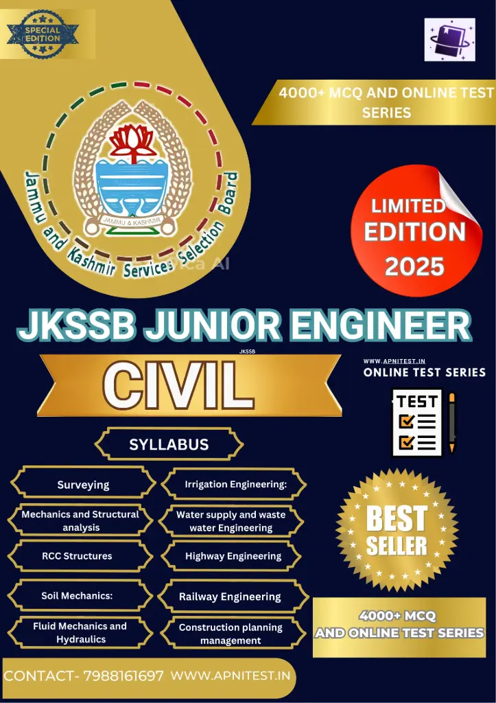JKSSB JUNIOR ENGINEER CIVIL BOOK AND TEST SERIES
