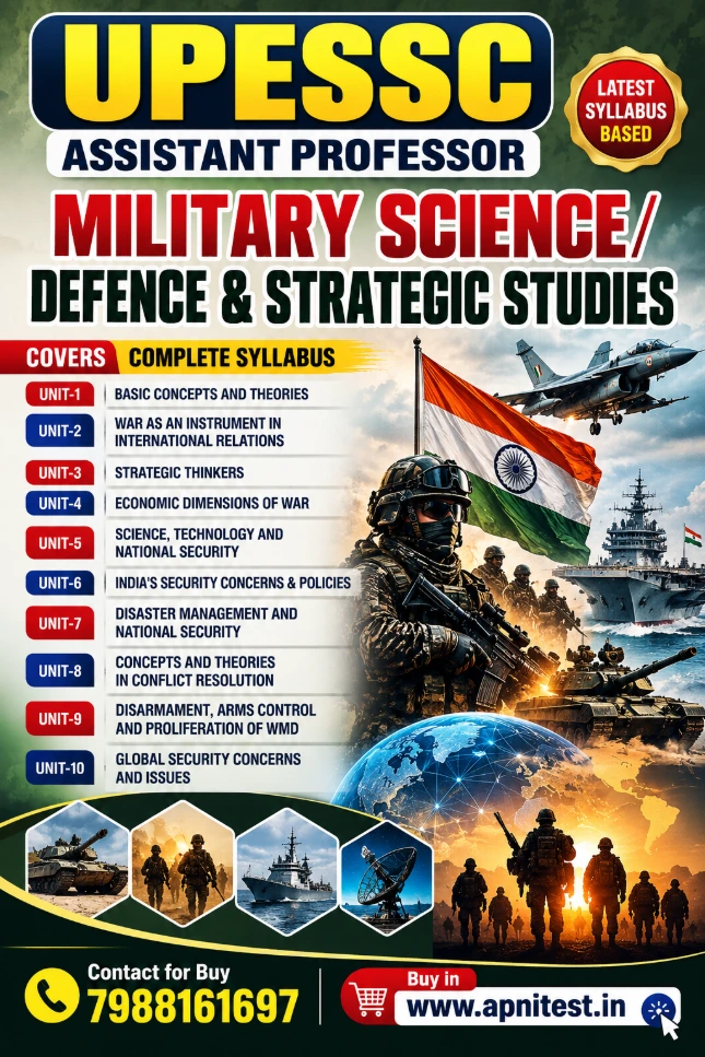 UPESSC ASSISTANT PROFESSOR  MILITARY SCIENCE/DEFENCE & STRATEGIC STUDIES BOOK