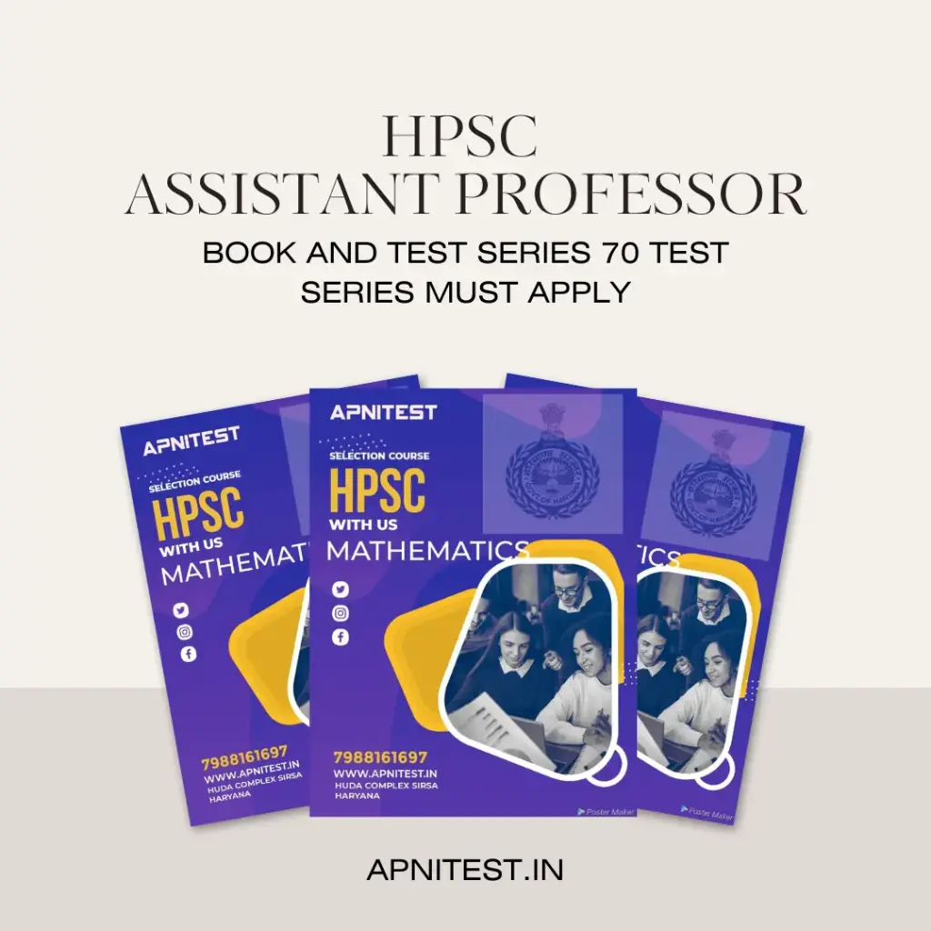 HPSC ASSISTANT PROFESSOR AP MATHEMATICS 5 SECTION 5 BOOKLETS AND PYQ BOOKLET , ONLINE TEST SERIES 70+ ALL TYPE OF TEST