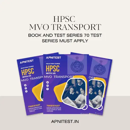 HPSC MVO TRANSPORT  PYQ BOOKLET , ONLINE TEST SERIES 70+ ALL TYPE OF TEST (TWO 2- BOOKLET)